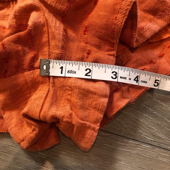 Free People Paloma Embroidered Bishop Sleeve Top And Shorts Set In Copper Size S - Picture 7 of 10